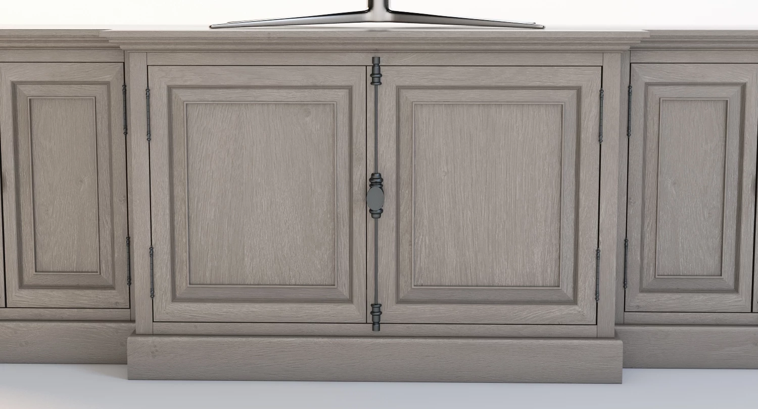 French Panel Media Console 3D Model_08