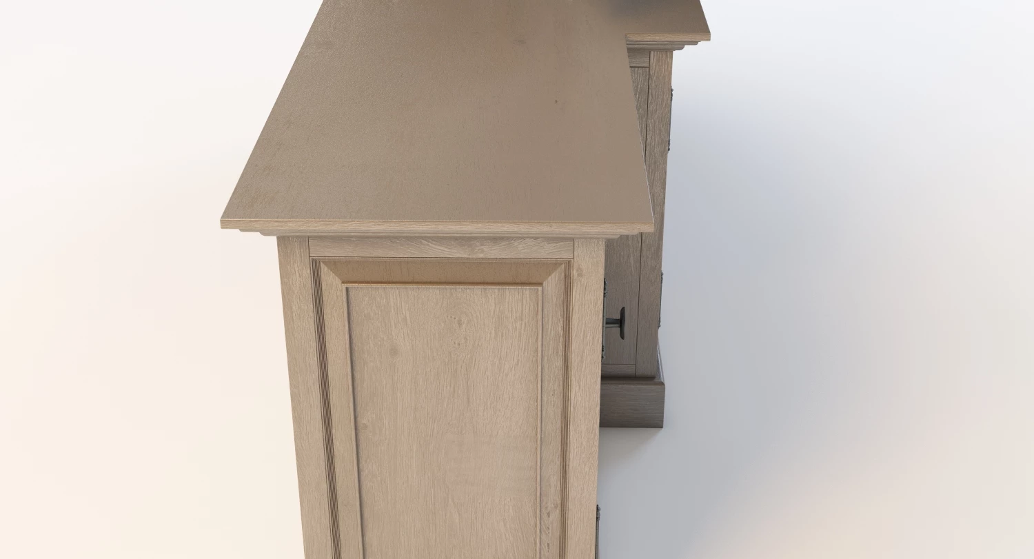 French Panel Media Console 3D Model_07