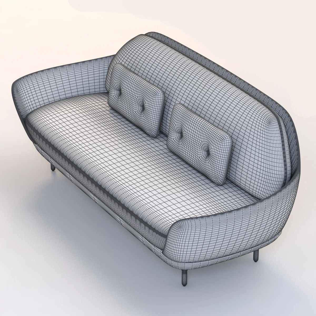 Fritz Hansen Favn Upholstered Sofa 3D Model_09