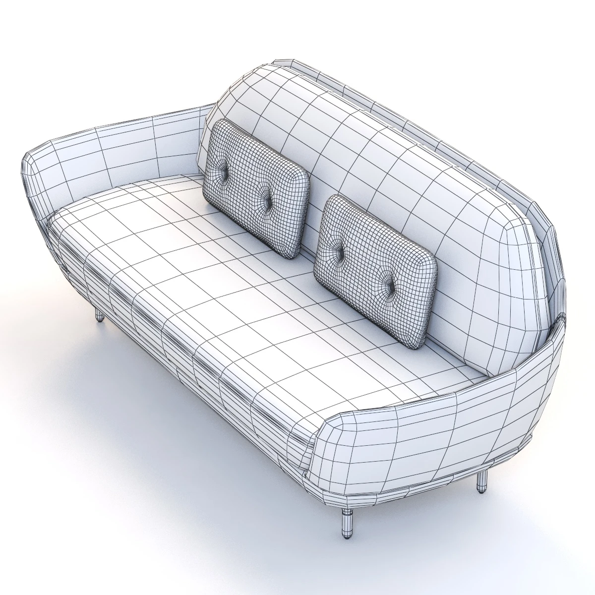 Fritz Hansen Favn Upholstered Sofa 3D Model_08