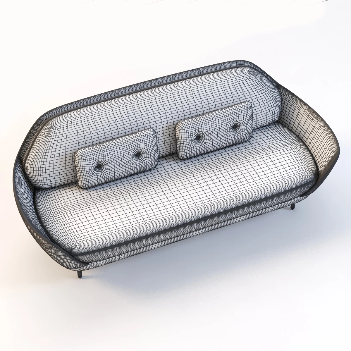Fritz Hansen Favn Upholstered Sofa 3D Model_011
