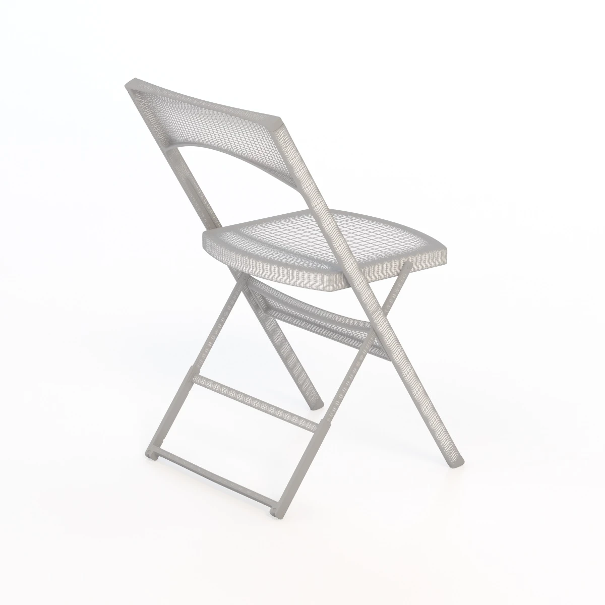 Gaber Compact Folding Aluminium Chair 3D Model_06