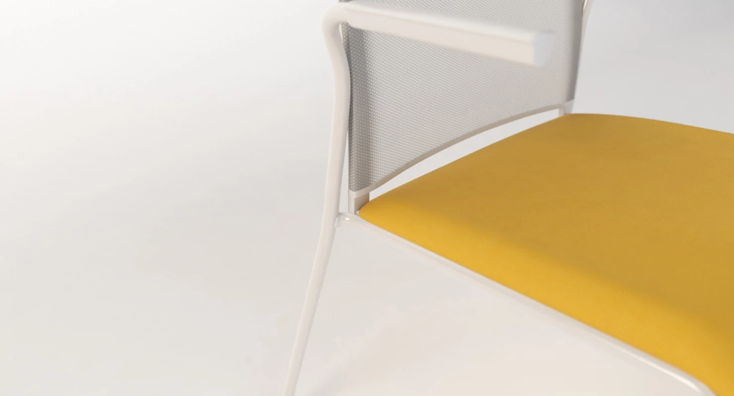 Gaber Teckel B Mesh Arm Chair By Eurolinea 3D Model_03