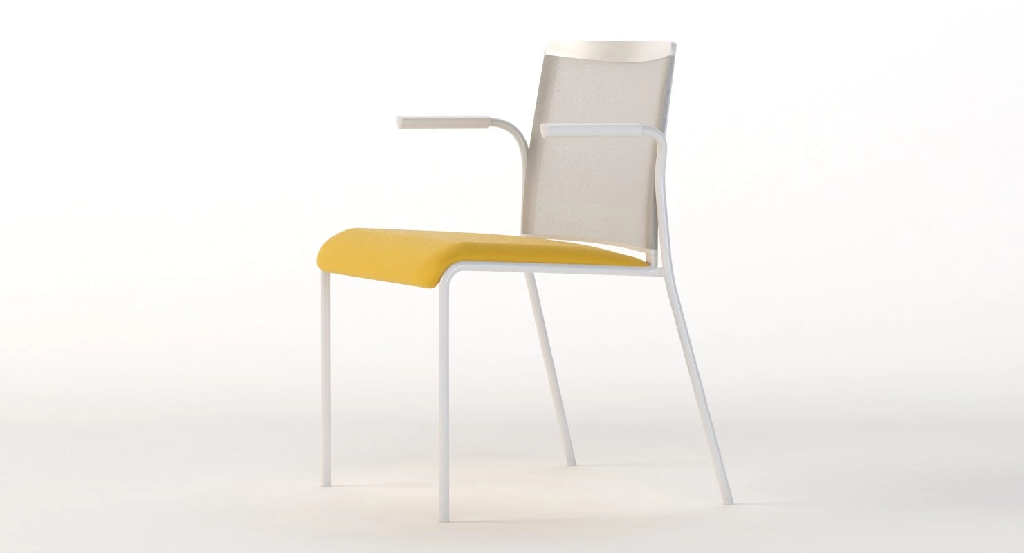 Gaber Teckel B Mesh Arm Chair By Eurolinea 3D Model_010