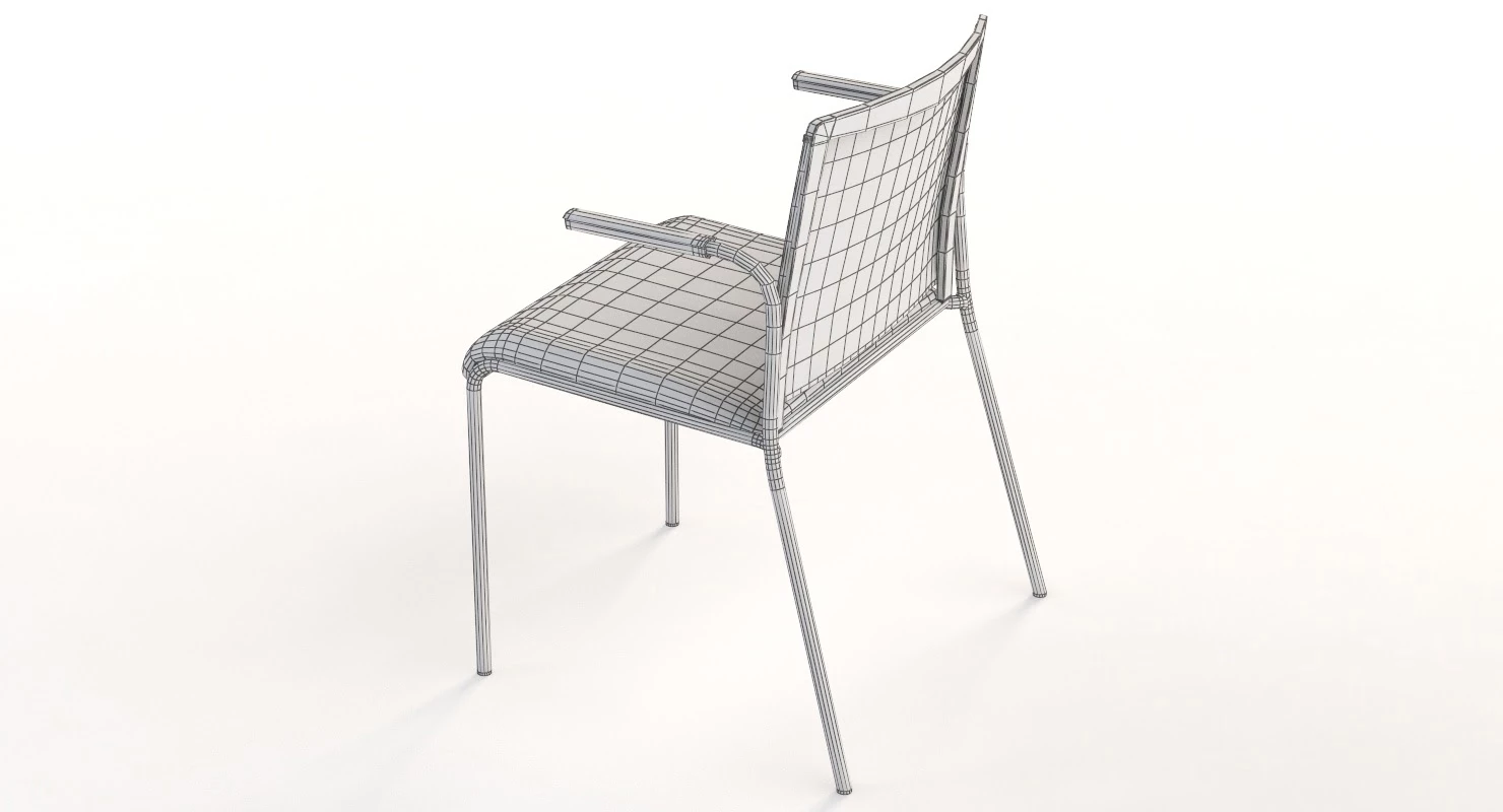 Gaber Teckel B Mesh Arm Chair By Eurolinea 3D Model_05