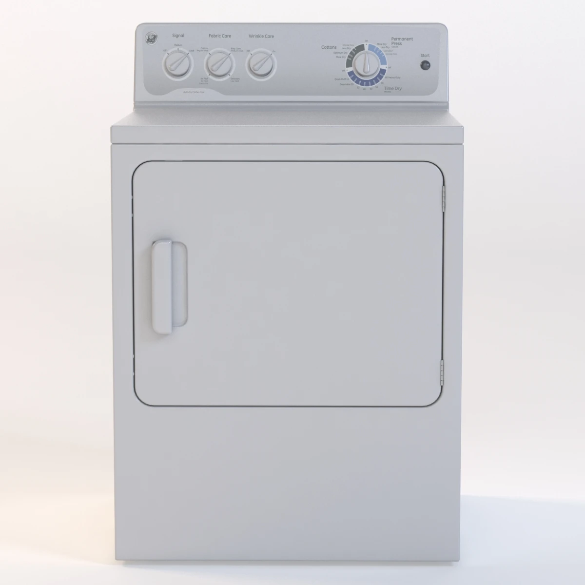 GE 6.0 Cu. Ft. Capacity Dura Drum Electric Dryer 3D Model_07