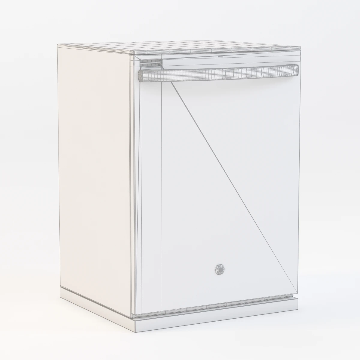 GE Integrated Dishwasher with Hidden Controls 3D Model_03