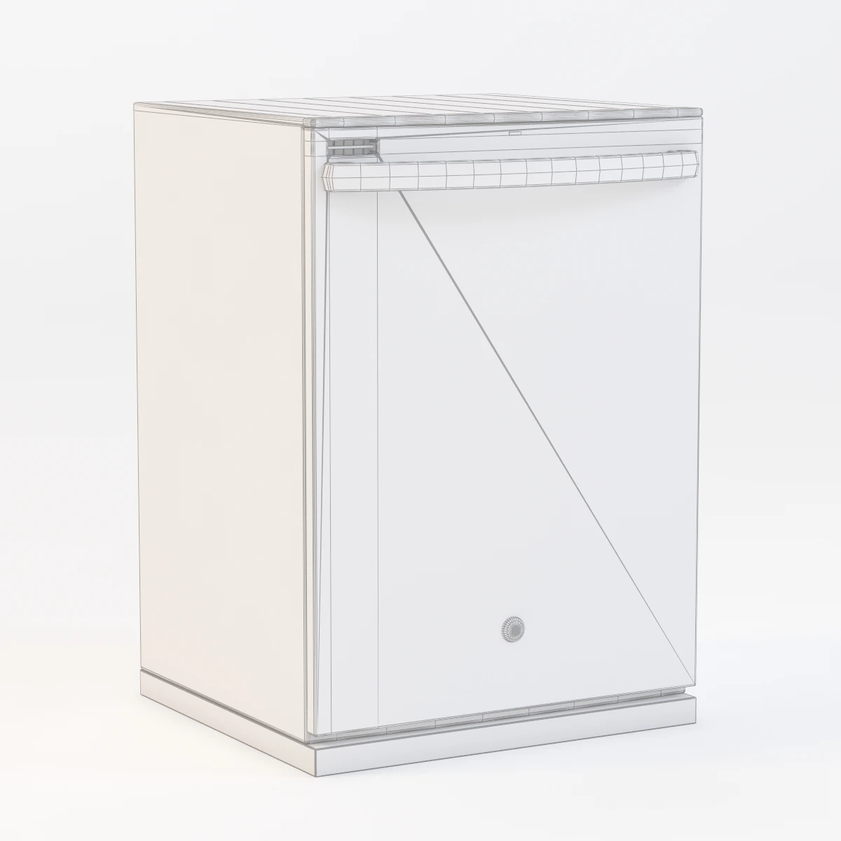 GE Integrated Dishwasher with Hidden Controls 3D Model_04