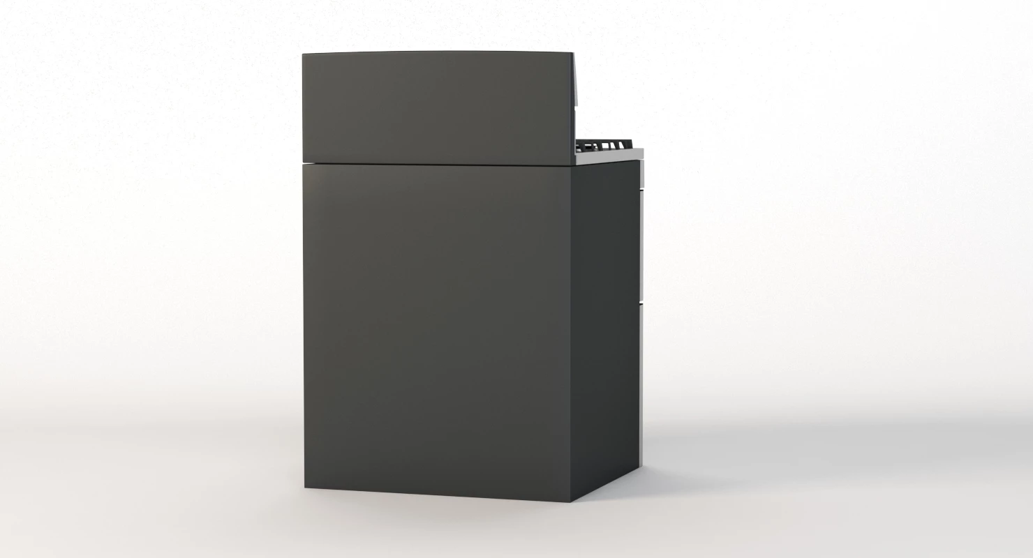 General Electric Free Standing Gas Double Oven Convection Range 3D Model_07