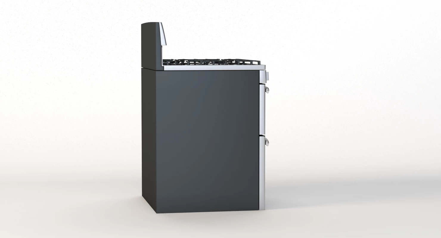 General Electric Free Standing Gas Double Oven Convection Range 3D Model_06