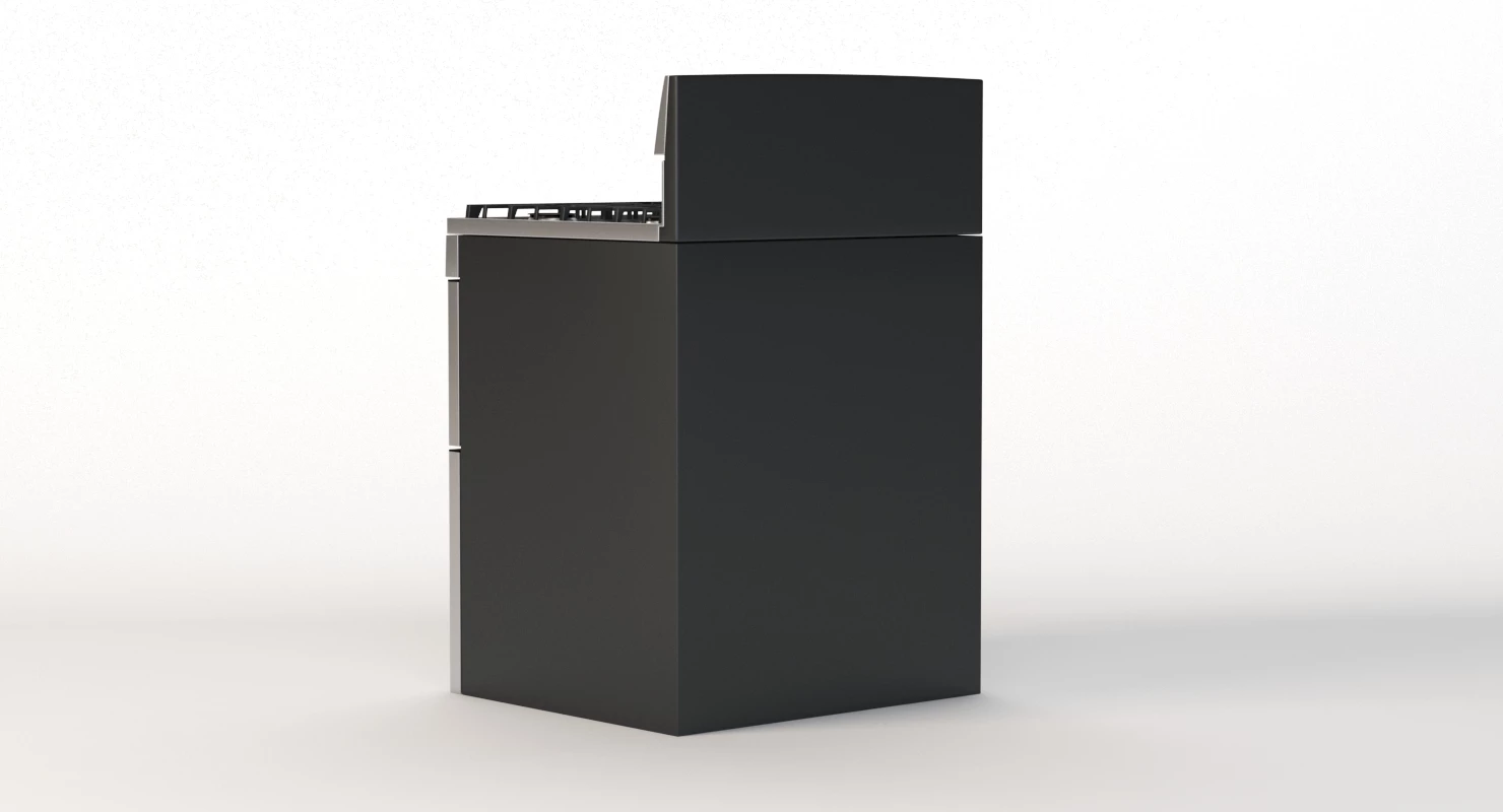 General Electric Free Standing Gas Double Oven Convection Range 3D Model_08