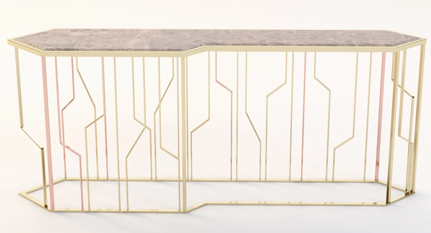 Ginza Console by Longhi 3D Model_01