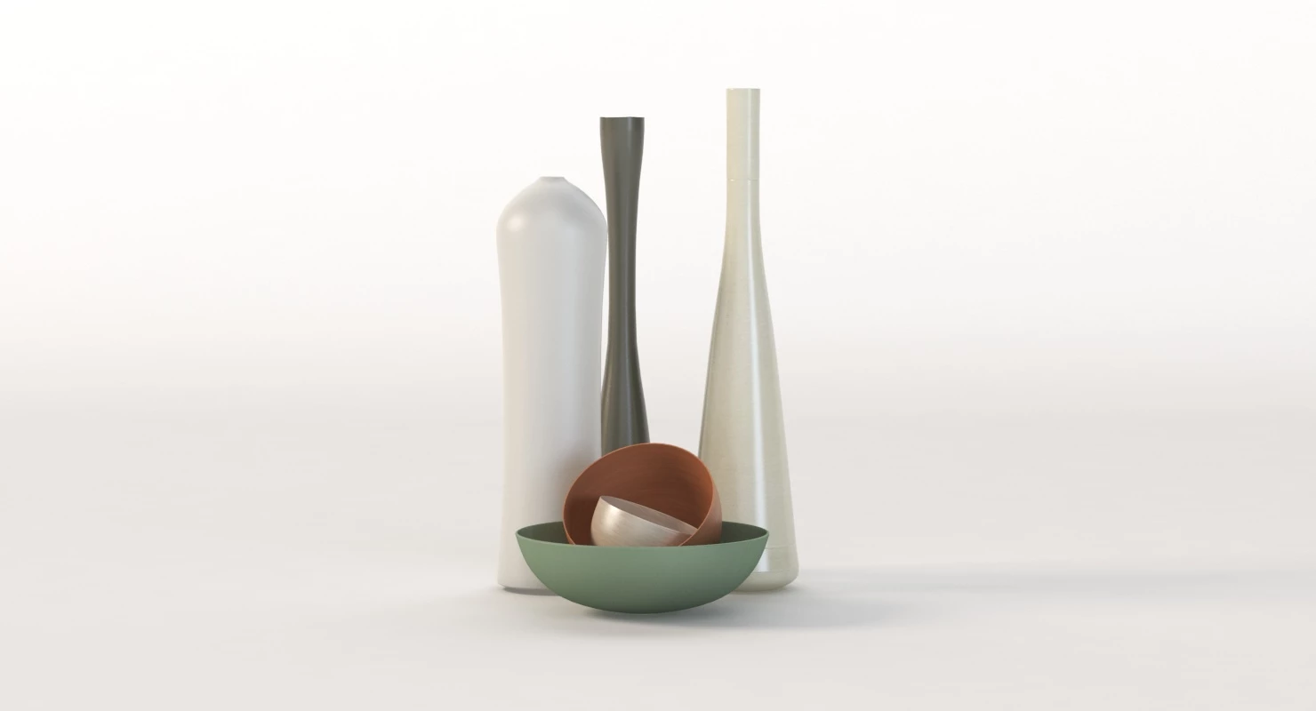 Handmade Stoneware Table Decor Center Piece 3D Model_016