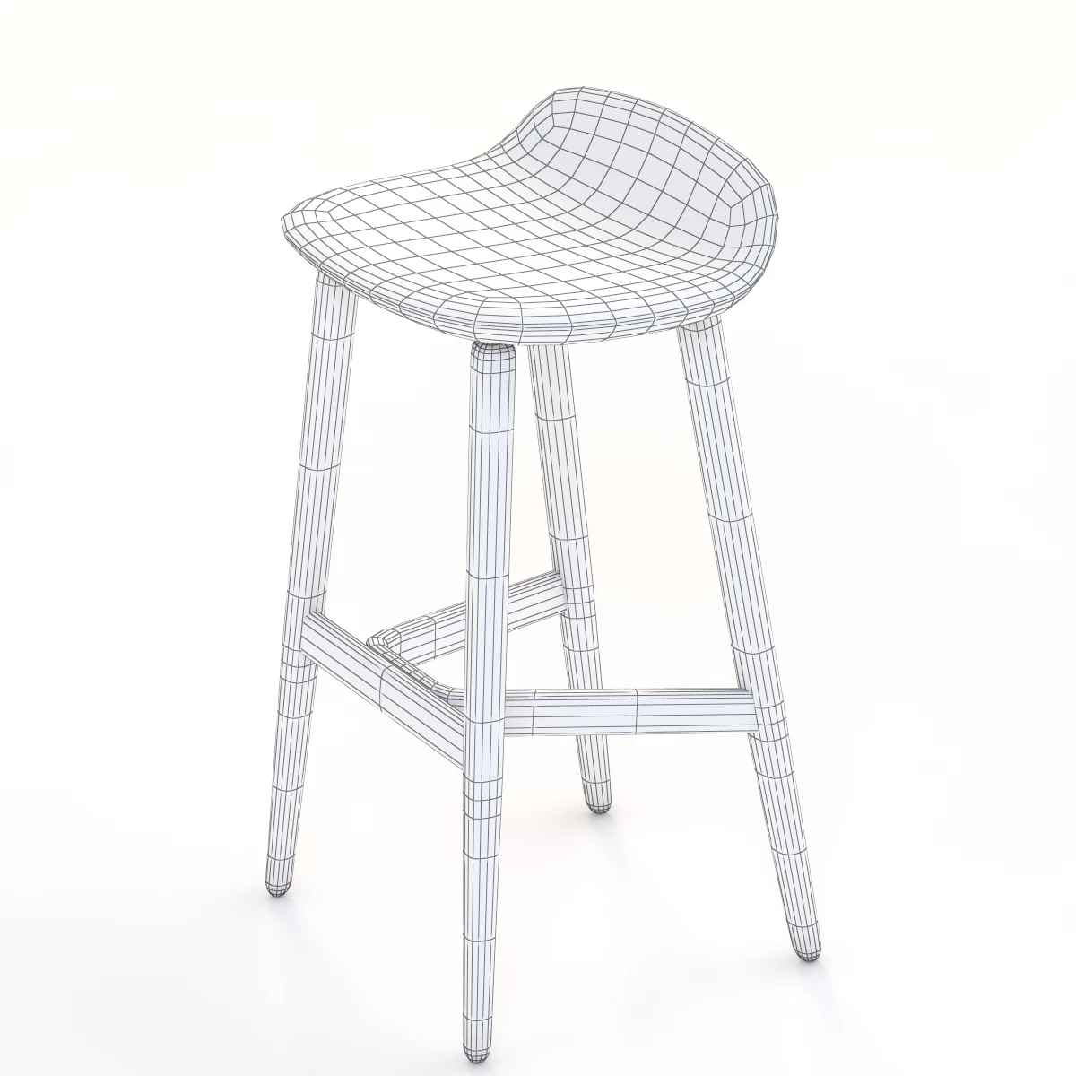 Herman Miller Cross Hatch Barstool 3D Model_07