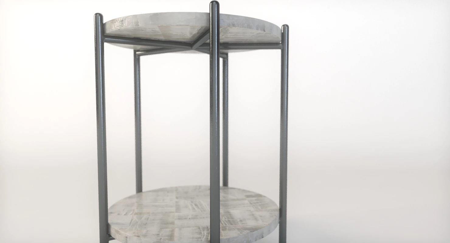 Hooker Furniture Melange Blythe Round Marble Accent Table 3D Model_03