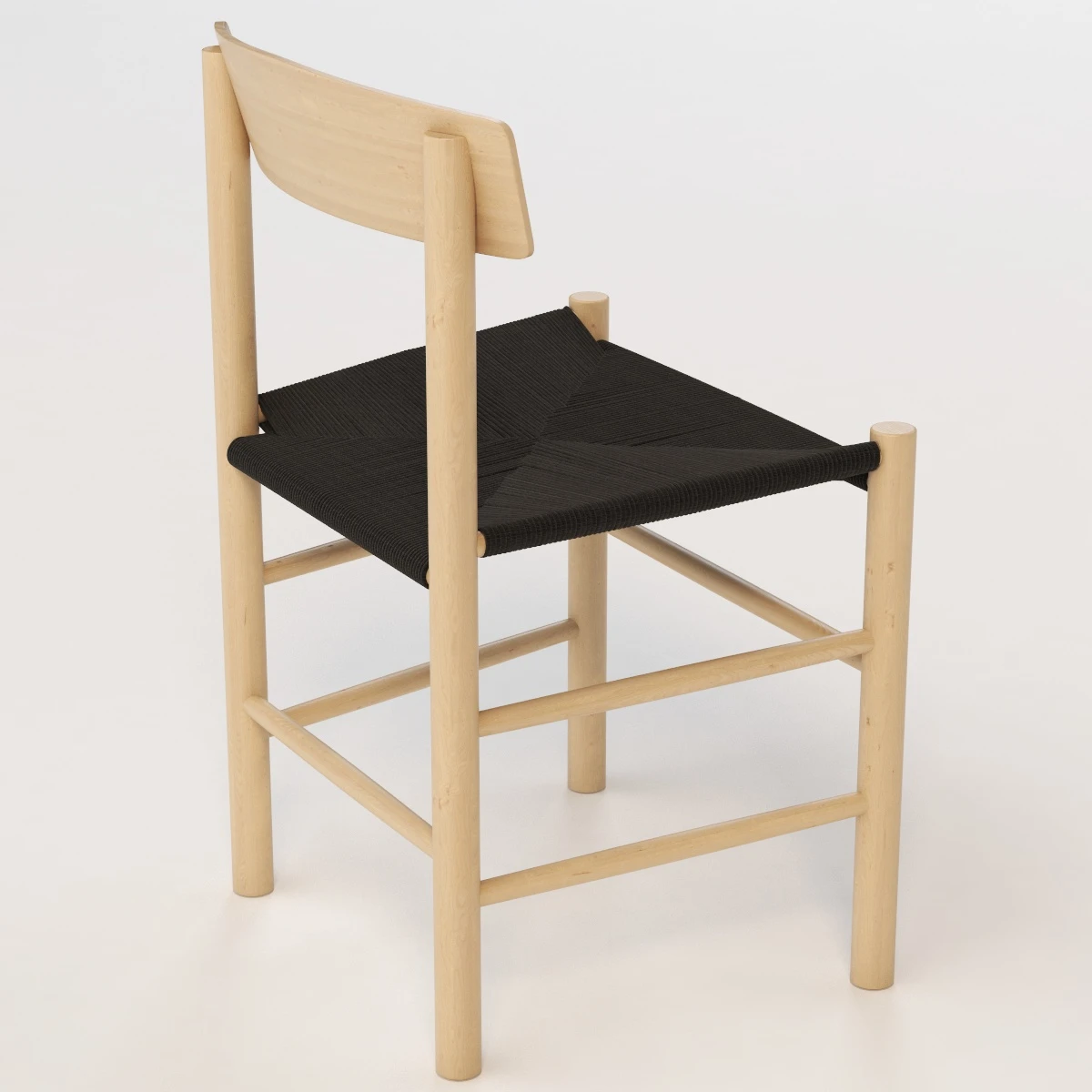 Hoto Fredericia J 39 Wooden Chair 3D Model_03