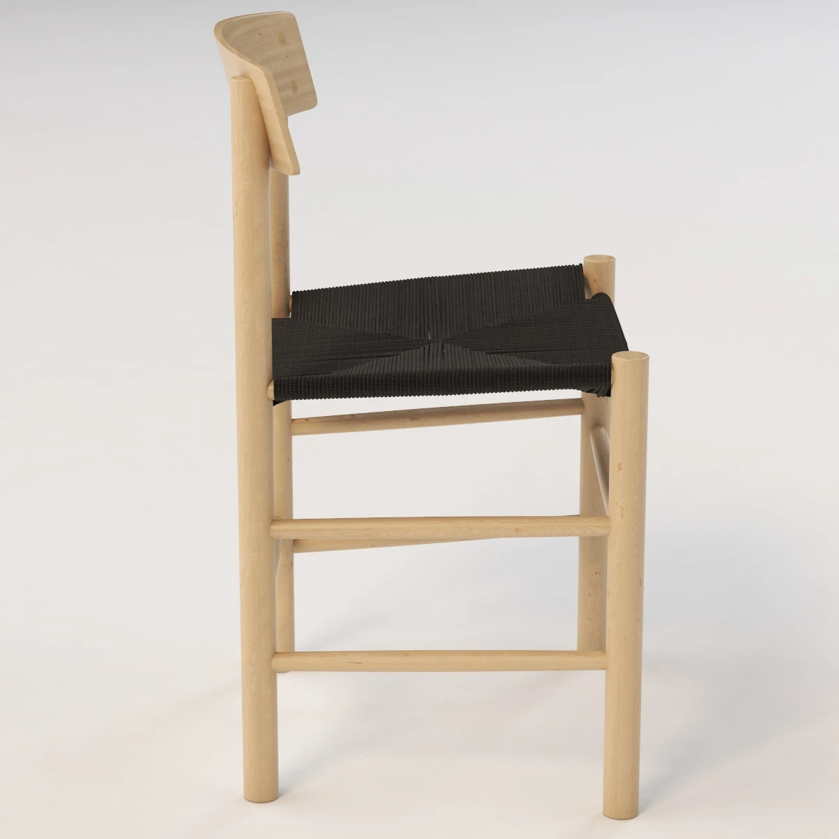 Hoto Fredericia J 39 Wooden Chair 3D Model_04