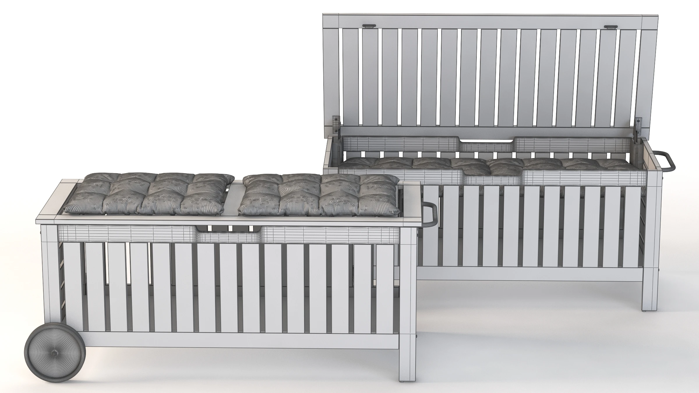 IKEA Applaro Bench with Storage Bag 3D Model_015