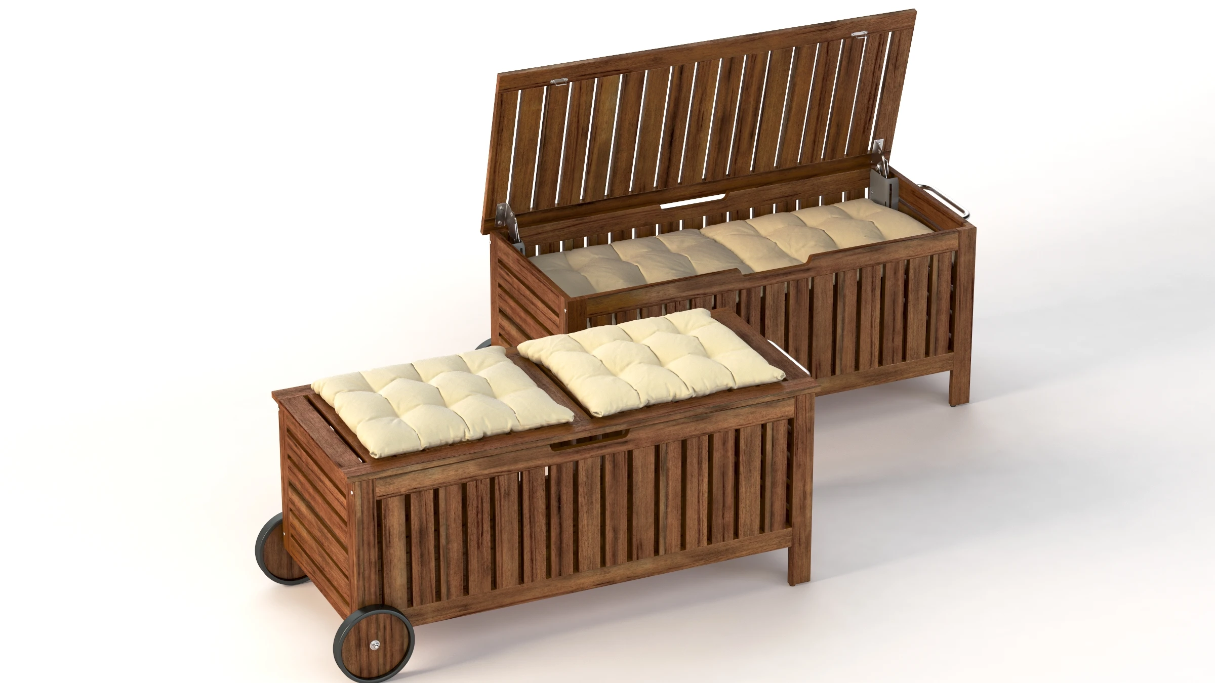 IKEA Applaro Bench with Storage Bag 3D Model_01