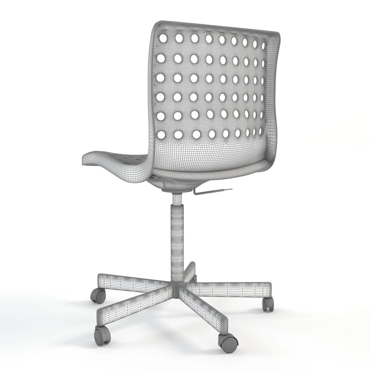 Ikea Skalberg Sporren Swivel Chair 3D Model_06