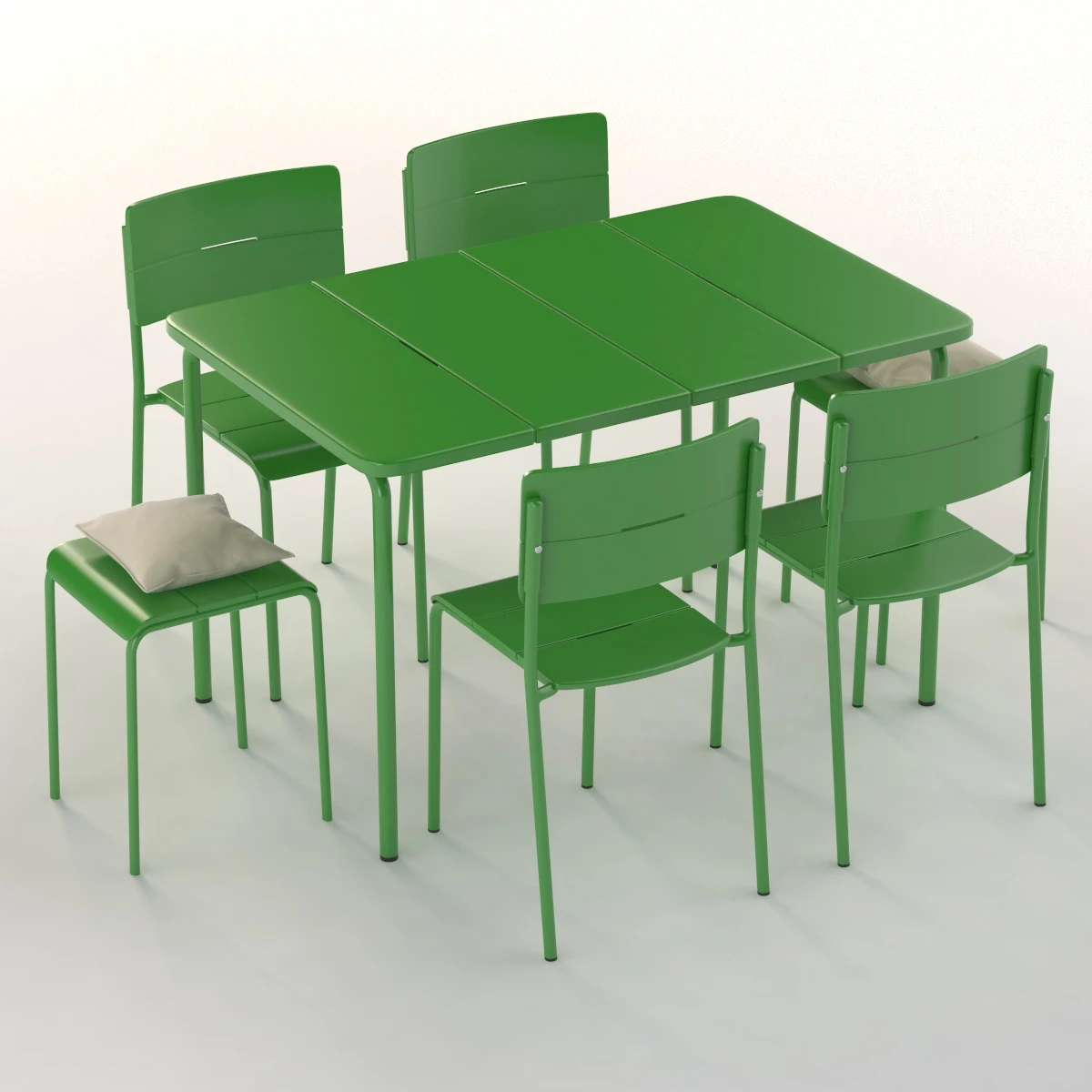 Ikea Vaddo Outdoor Chair Stool Table 3D Model_04