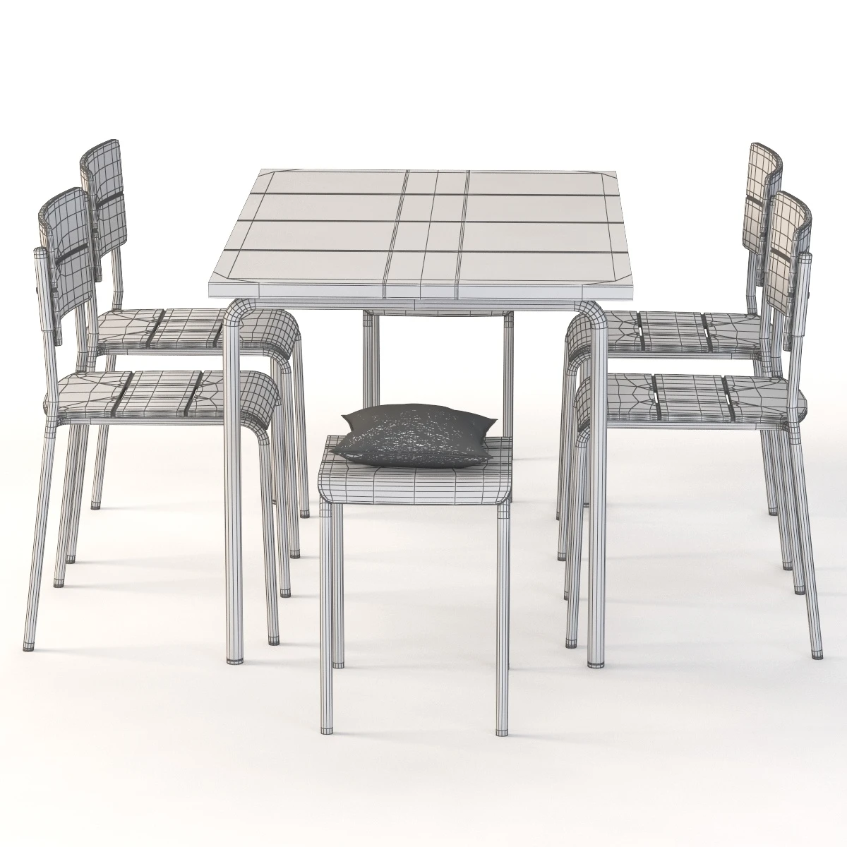 Ikea Vaddo Outdoor Chair Stool Table 3D Model_010