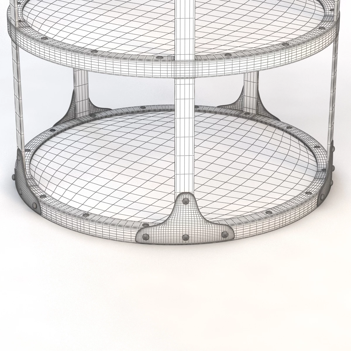Industrial Riveted Side Table 3D Model_07