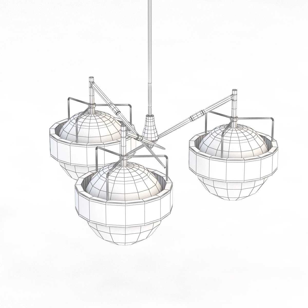 Italian Saturn Chandelier 3D Model_08