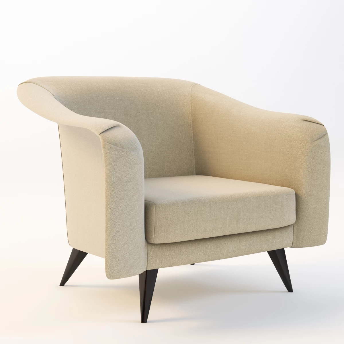 Joaquim Tenreiro Lounge Chair 3D Model_01