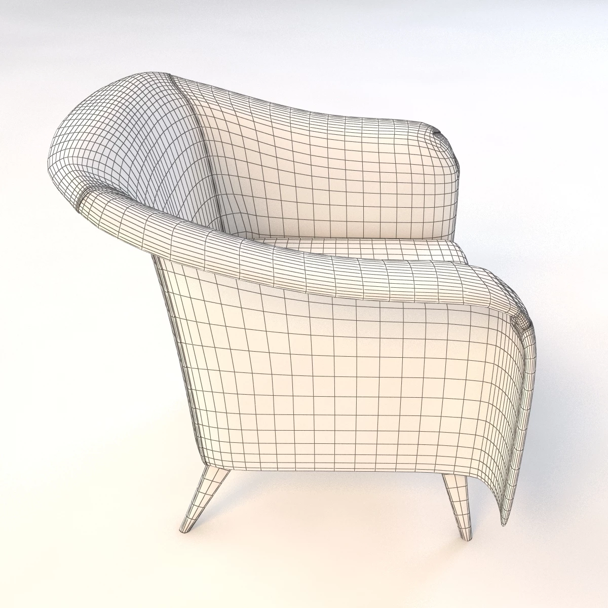 Joaquim Tenreiro Lounge Chair 3D Model_05