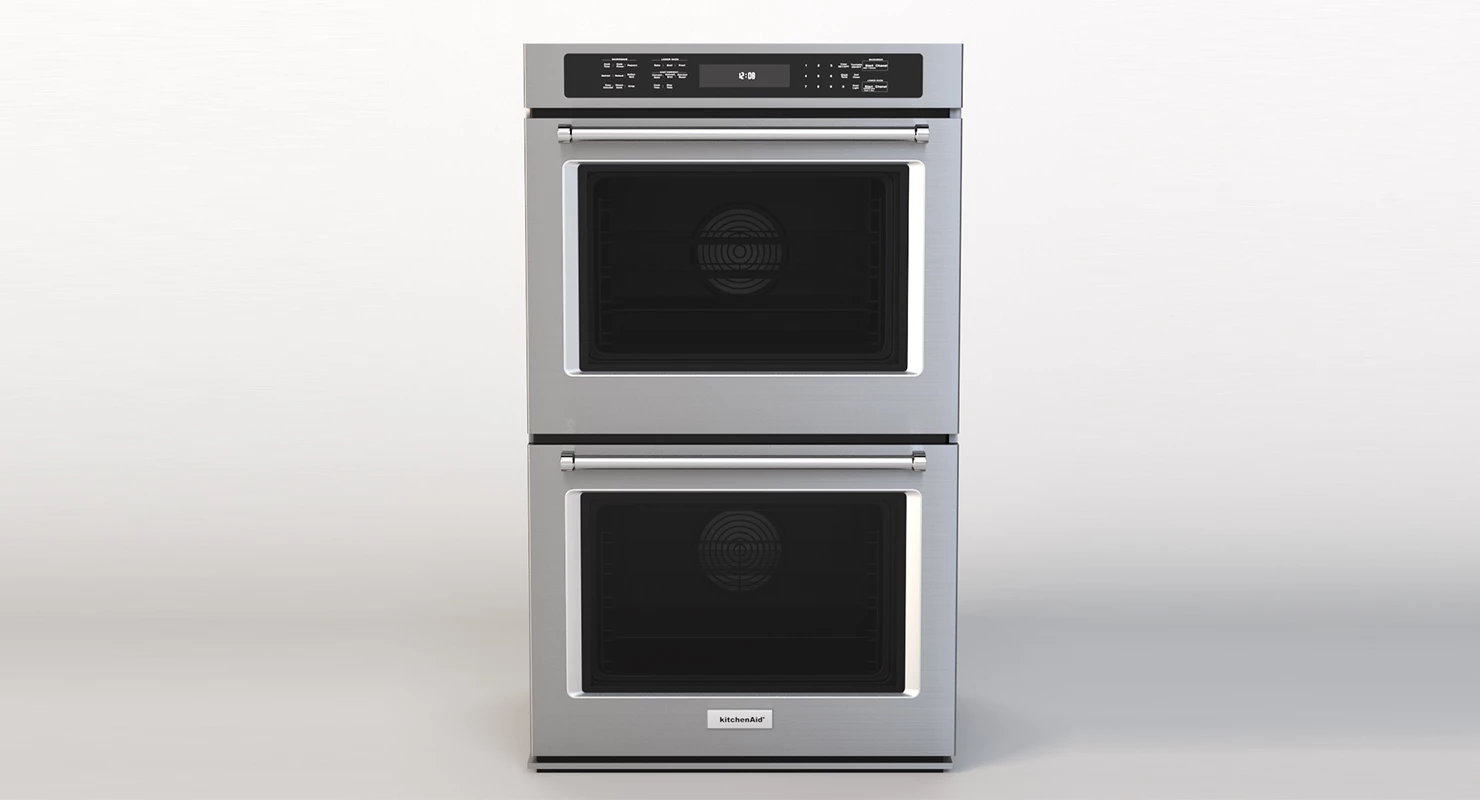 kitchenaid 30 Double Wall Oven KODE500EBS 3D Model_01