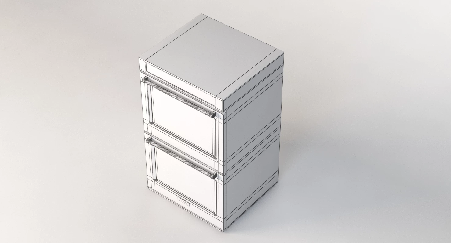 kitchenaid 30 Double Wall Oven KODE500EBS 3D Model_011