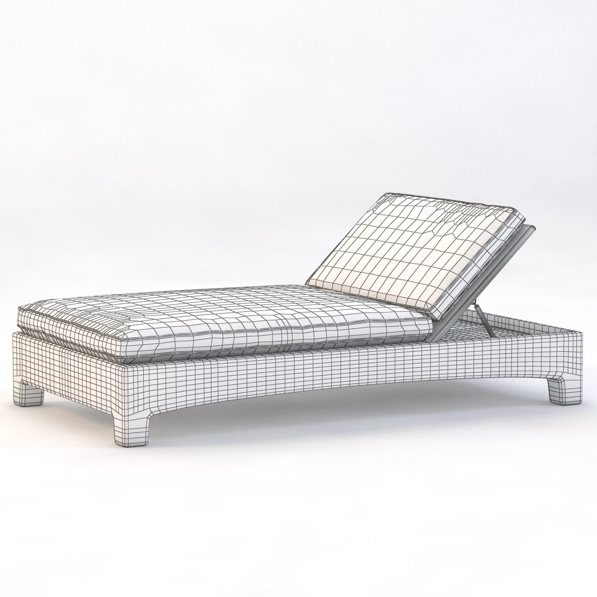 La Jolla Chaise Cushions 3D Model_04