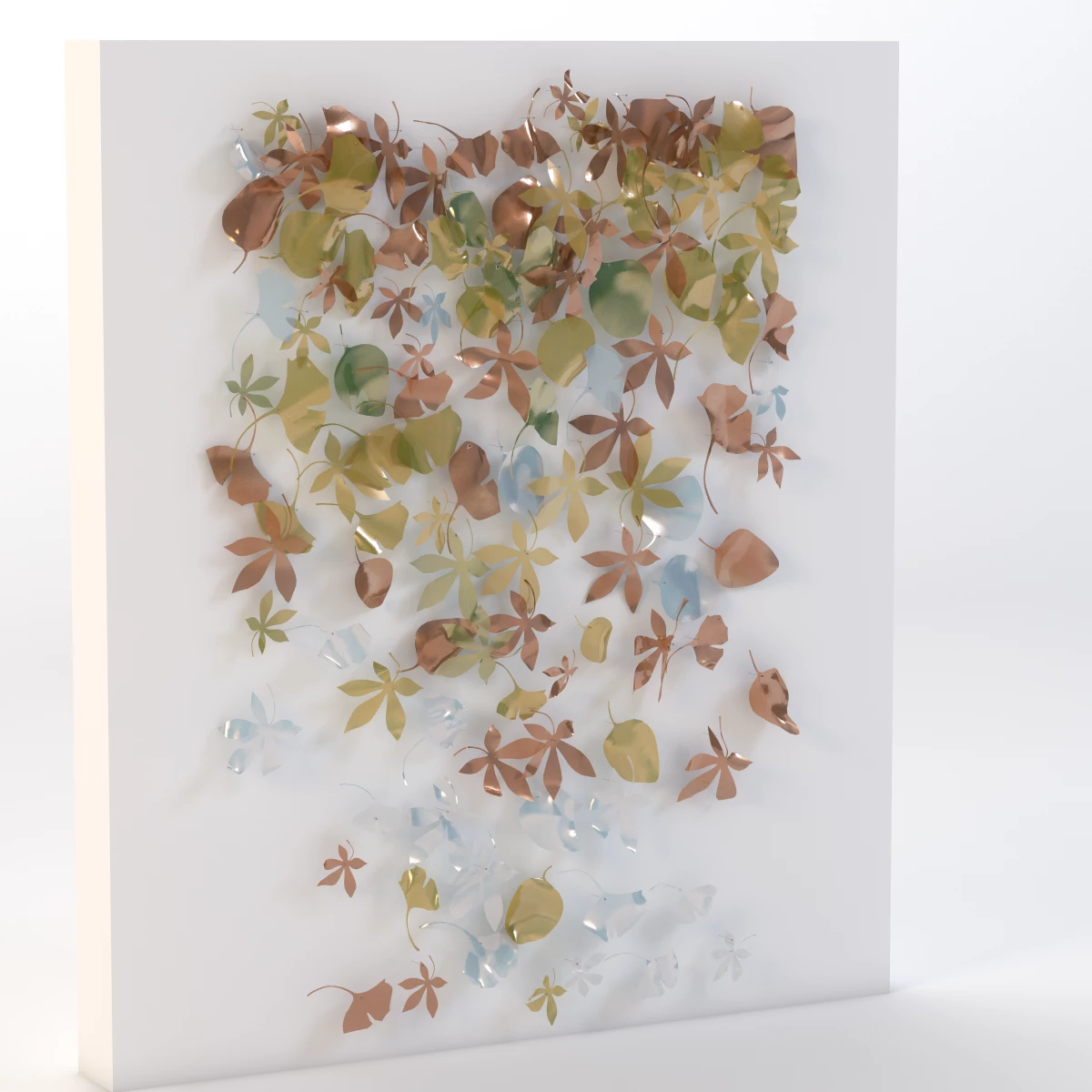 Leaf Wall Sculpture 3D Model_01