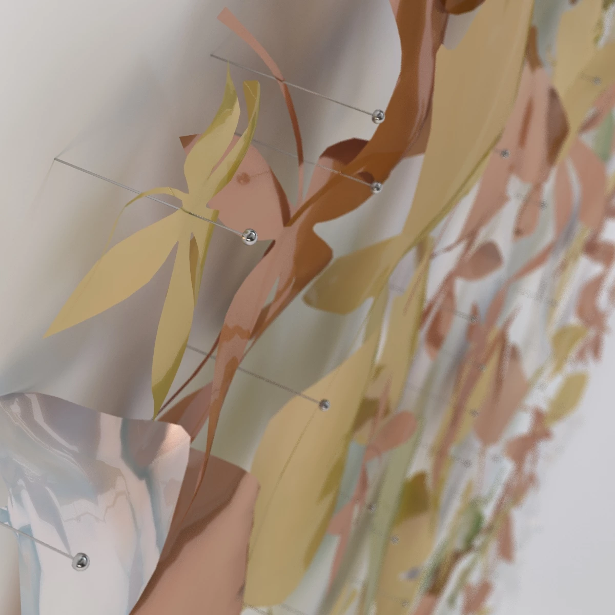 Leaf Wall Sculpture 3D Model_07