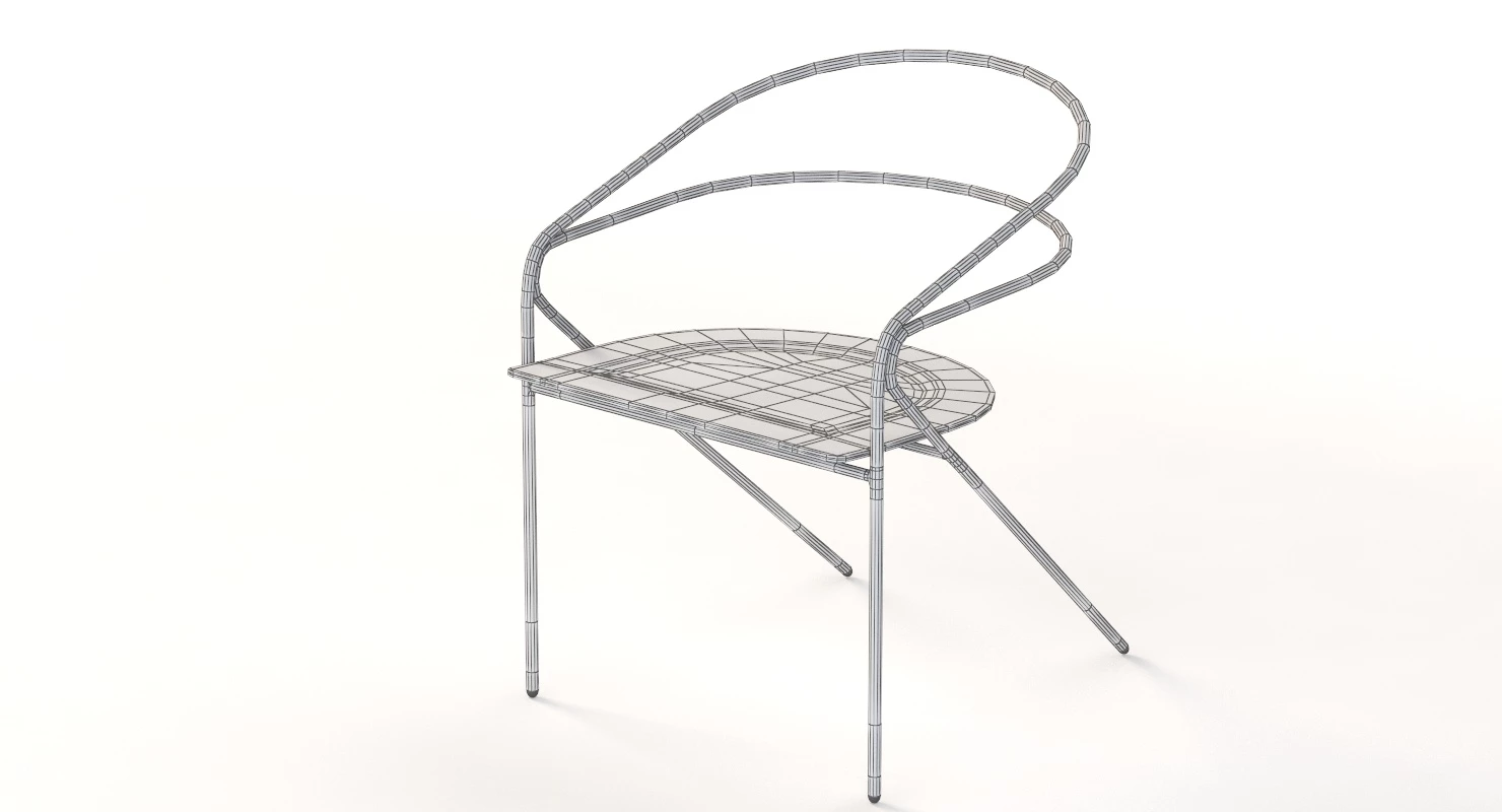 Living Divani Georges Light Steel Chair 3D Model_011