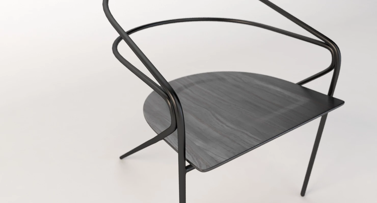 Living Divani Georges Light Steel Chair 3D Model_03