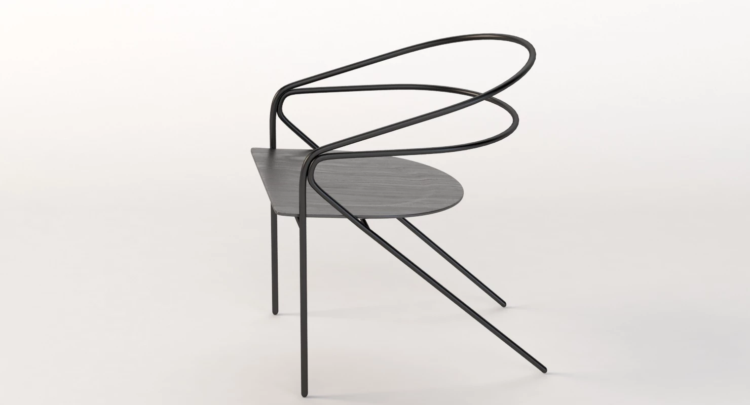 Living Divani Georges Light Steel Chair 3D Model_09