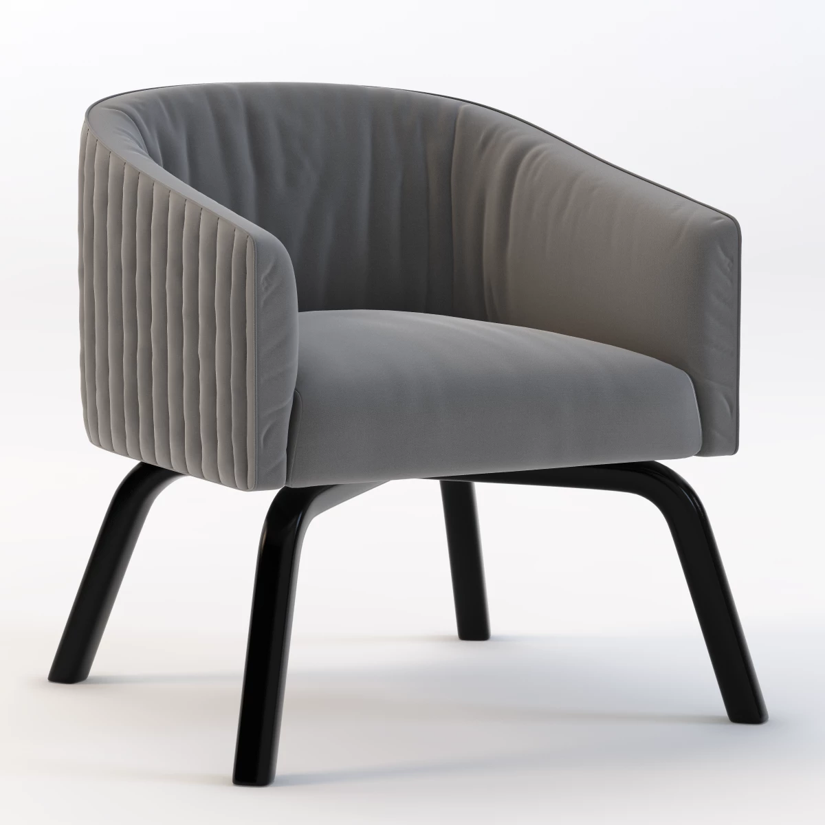 Lolita Stripe Armchair 3D Model_01