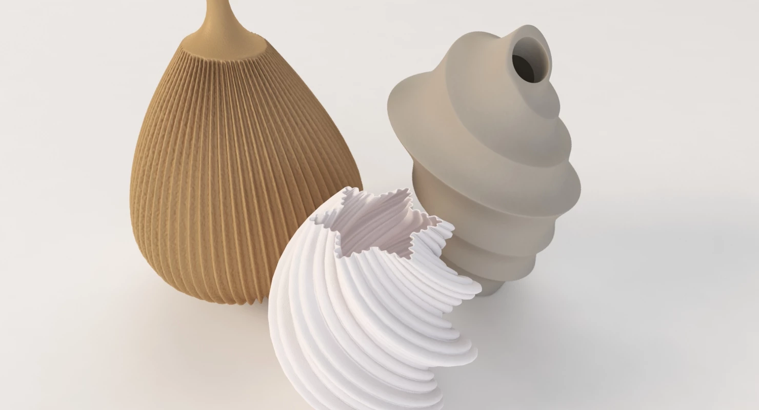 Luminary Printed Led Lamp Accent Vase Collection 3D Model_03