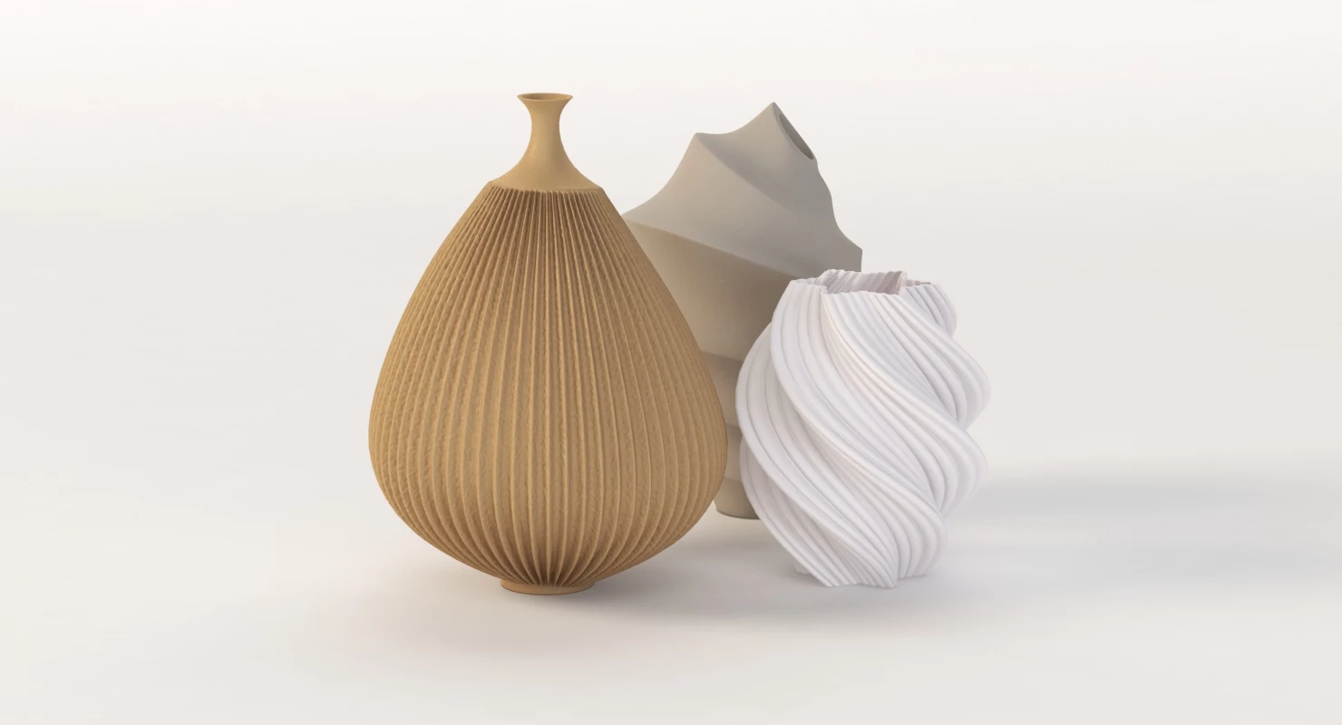 Luminary Printed Led Lamp Accent Vase Collection 3D Model_05