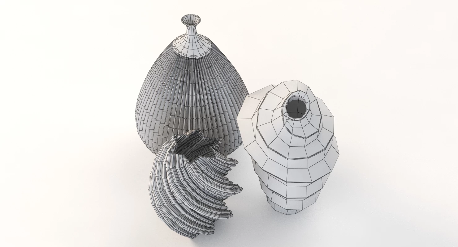 Luminary Printed Led Lamp Accent Vase Collection 3D Model_012