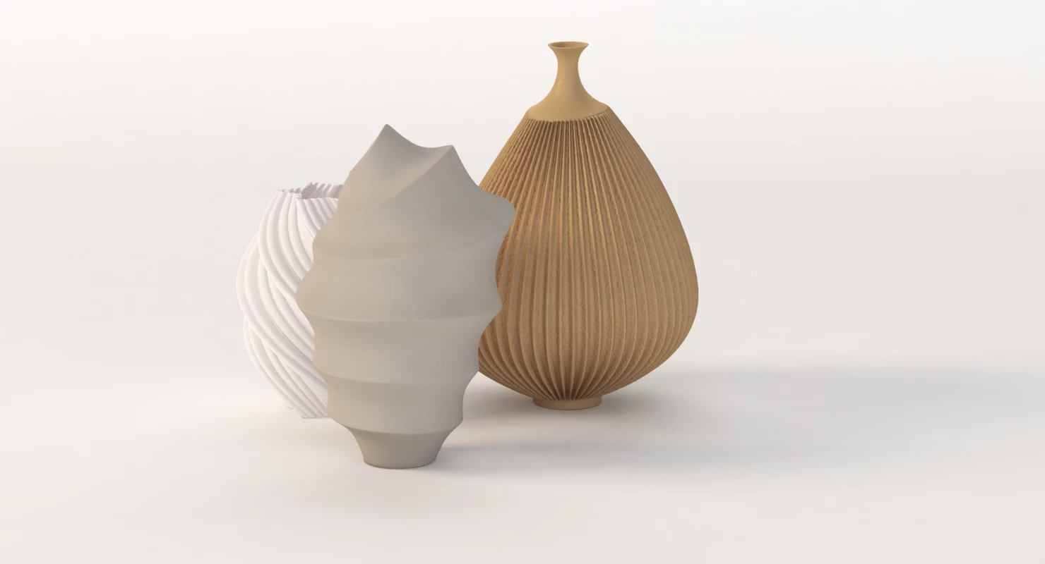 Luminary Printed Led Lamp Accent Vase Collection 3D Model_08