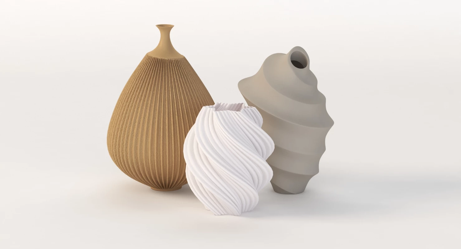 Luminary Printed Led Lamp Accent Vase Collection 3D Model_010