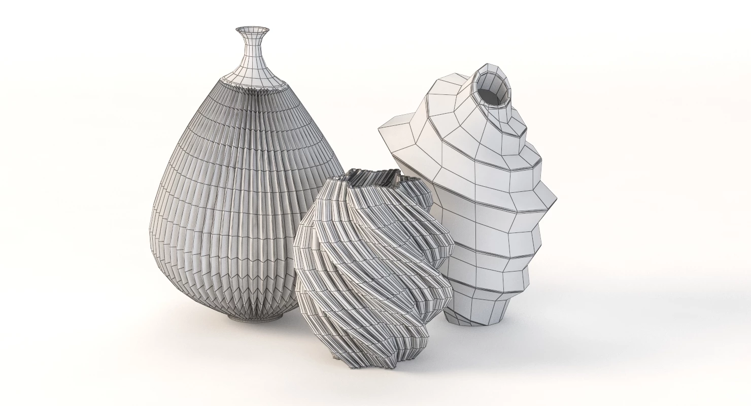 Luminary Printed Led Lamp Accent Vase Collection 3D Model_011