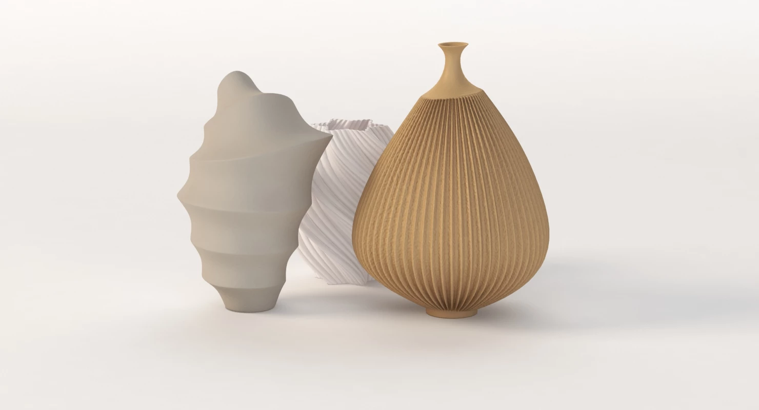 Luminary Printed Led Lamp Accent Vase Collection 3D Model_07