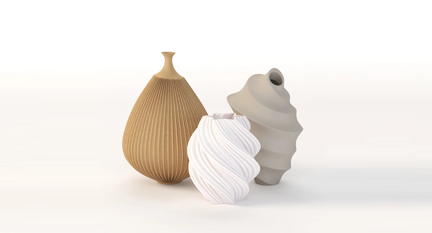 Luminary Printed Led Lamp Accent Vase Collection 3D Model_01