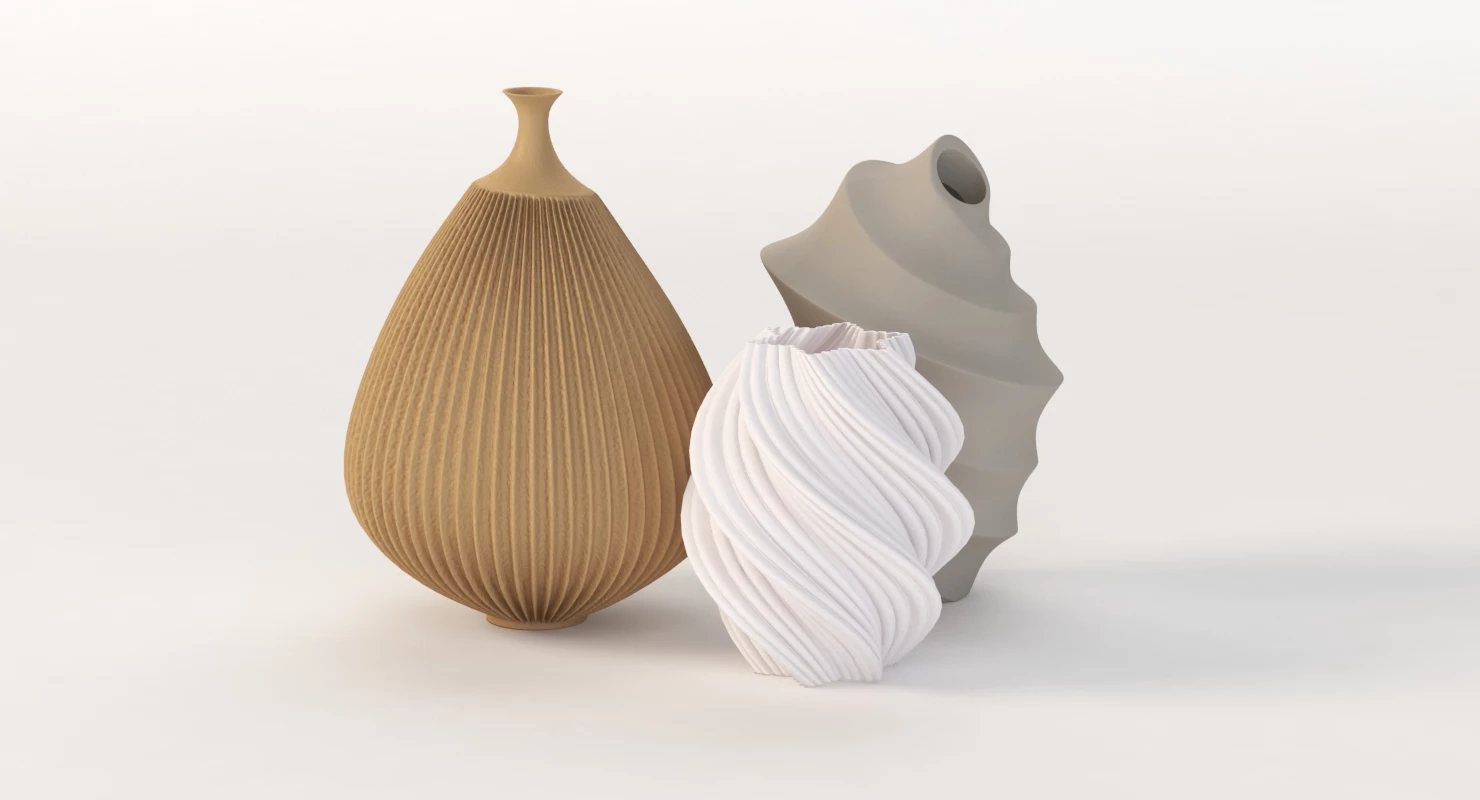 Luminary Printed Led Lamp Accent Vase Collection 3D Model_04