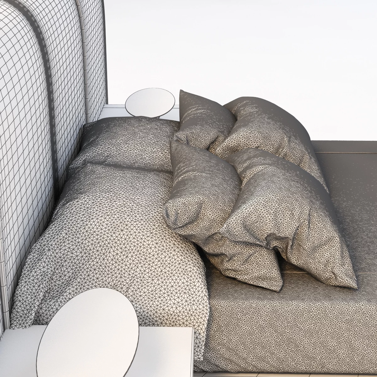 luxury hotel room bed 3D Model_08