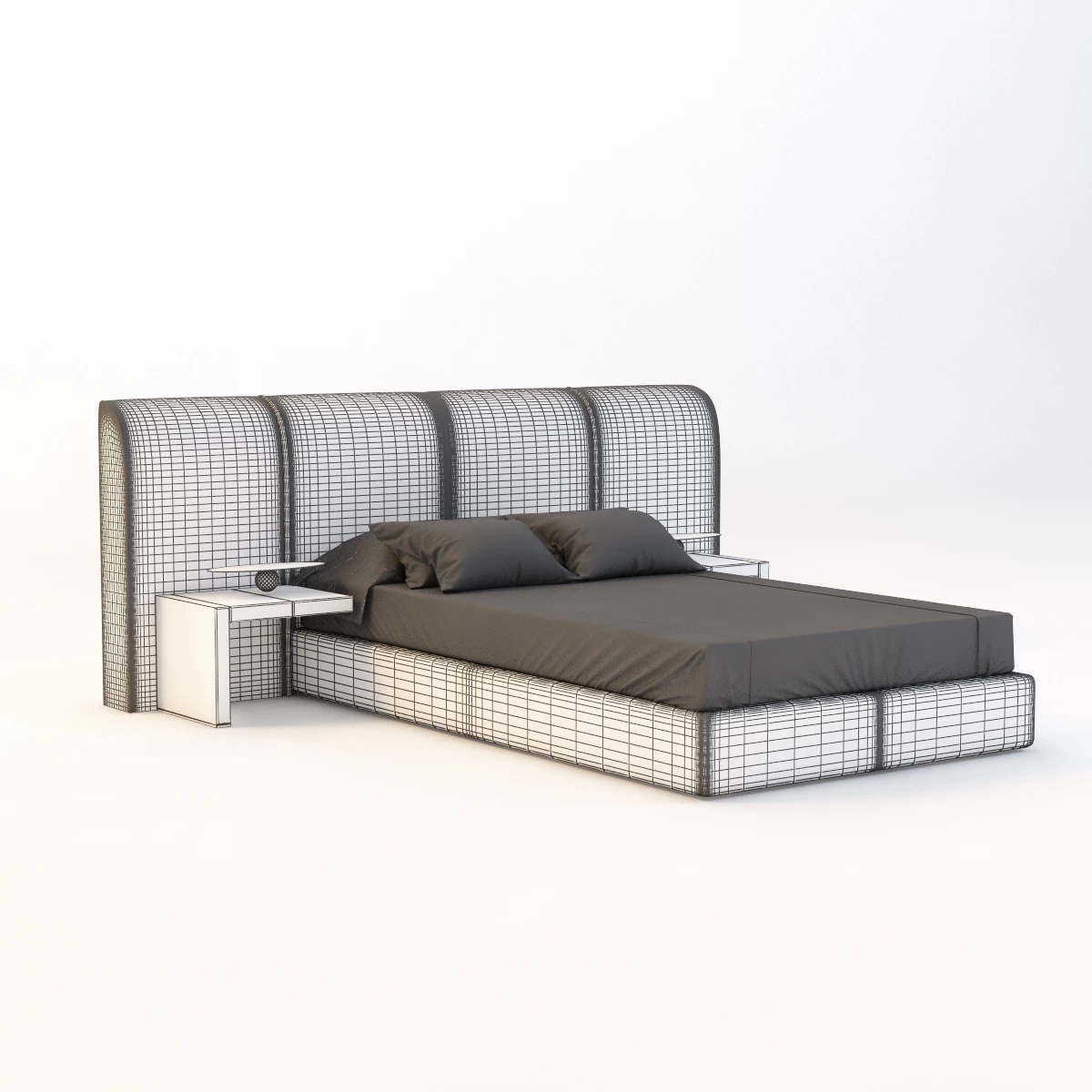 luxury hotel room bed 3D Model_011